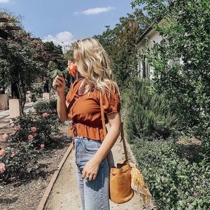 ABLE - Crossbody Maria Bucket Bag (Cognac)